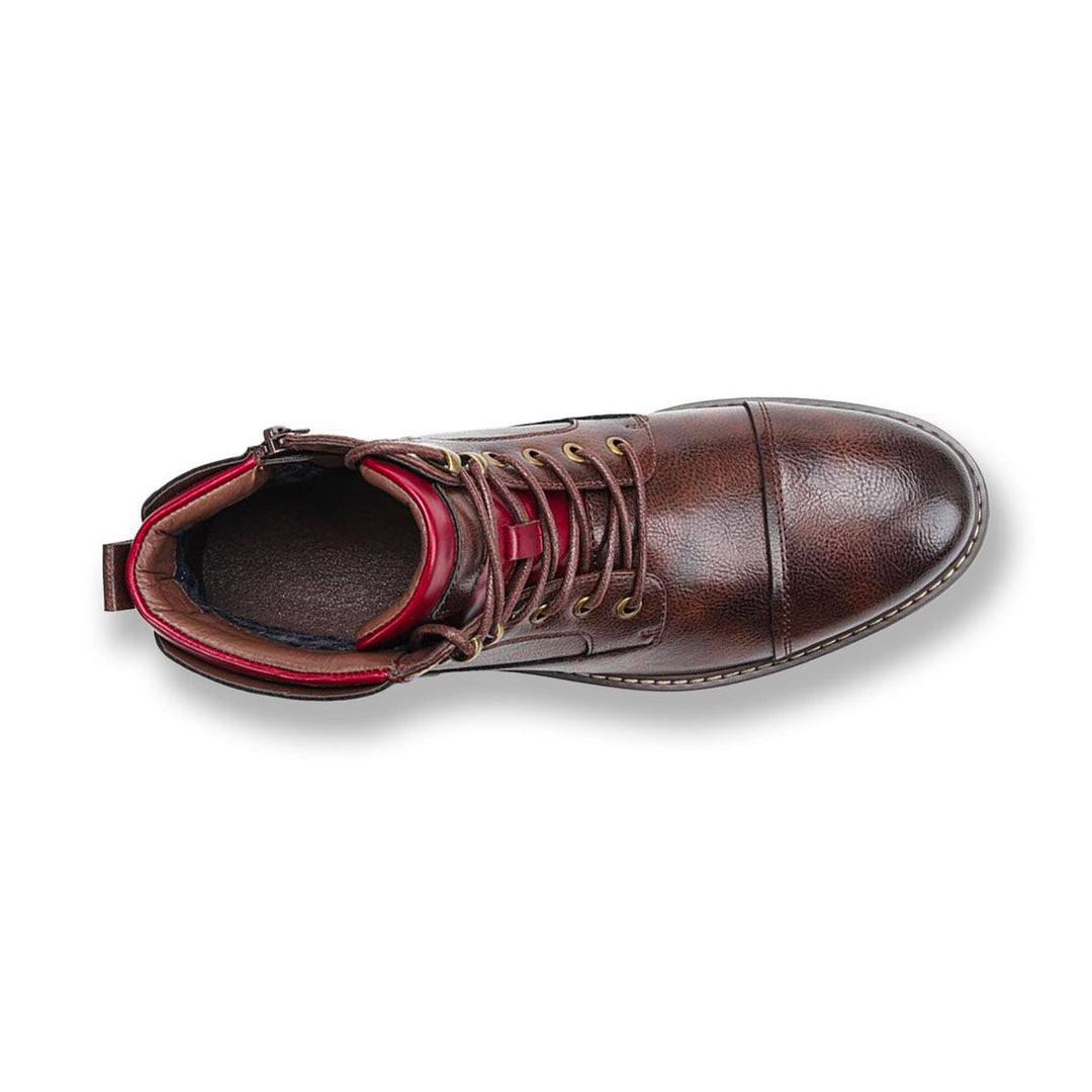 Men's lace-up ankle cowboy boots with jeans. Rugged western work & casual style, ideal men's fashion.
