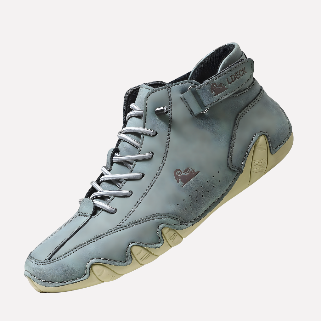 Men's barefoot walking shoes with a flexible sole, promoting natural movement and ground feel.