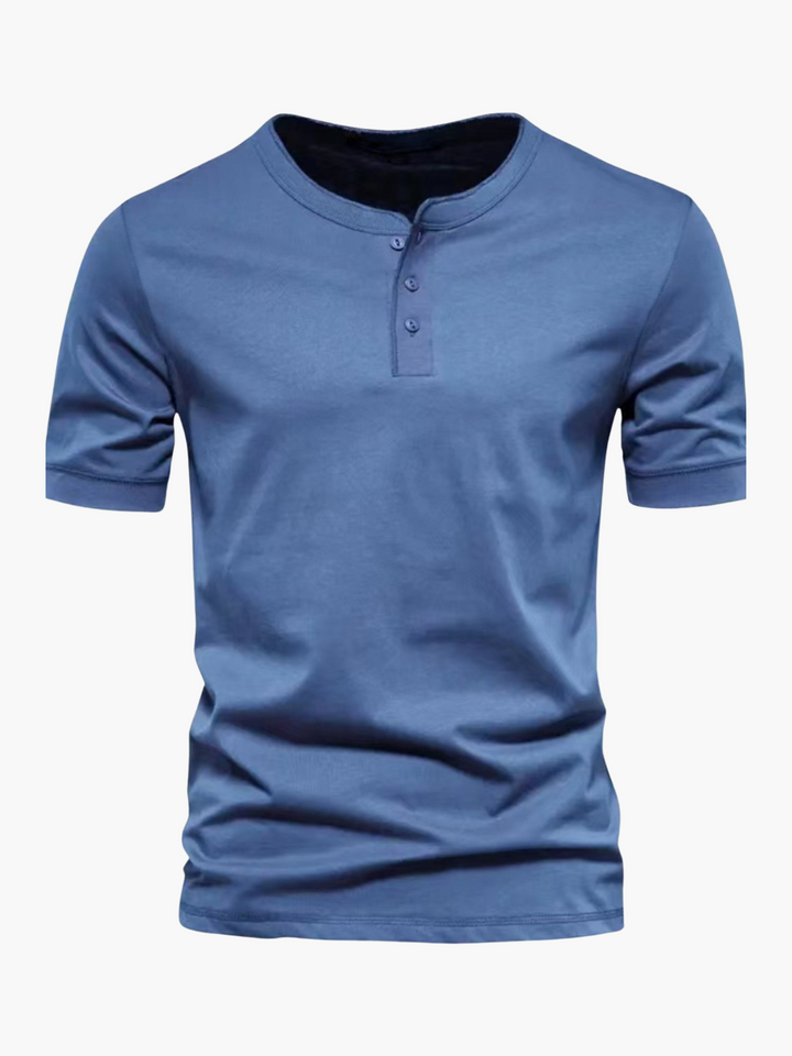 Stylish men's short sleeve button shirt, lightweight for summer fashion & smart casual wear.