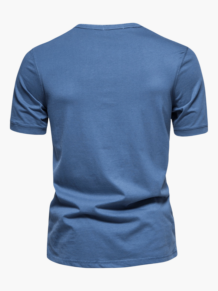 Lightweight men's short sleeve button shirt, perfect for summer comfort, everyday & smart casual style.