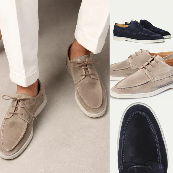 Premium men's Diederik leather lace-up dress loafers for luxurious and formal footwear.