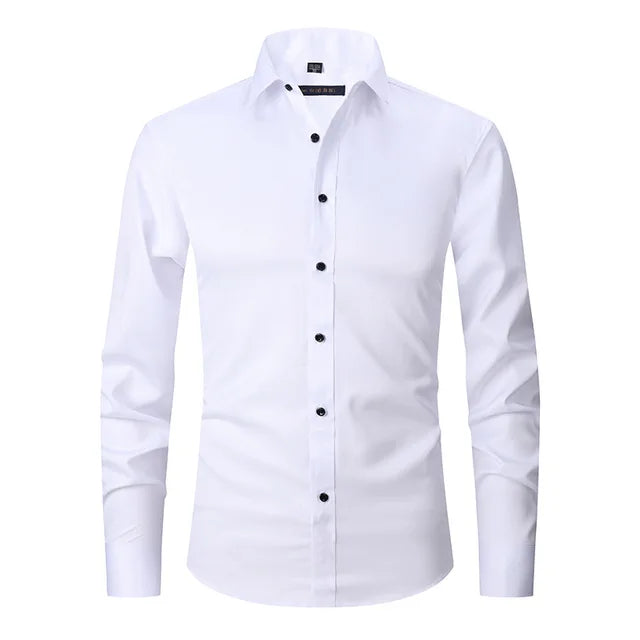 Men's Noah Wrinkle-Free Stretch Shirt. Effortless style, comfort & easy care for a sharp, long sleeve slim fit look.