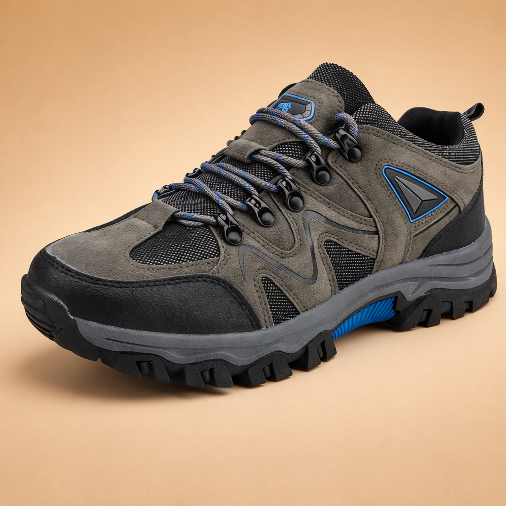 Supportive men's orthopedic walking shoes, lightweight, providing comfort & pain relief during daily activities.