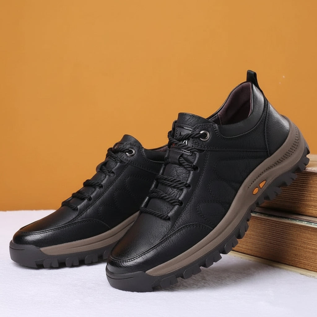 Waterproof walking shoes for men, featuring orthopedic design, arch support, and comfortable grip.