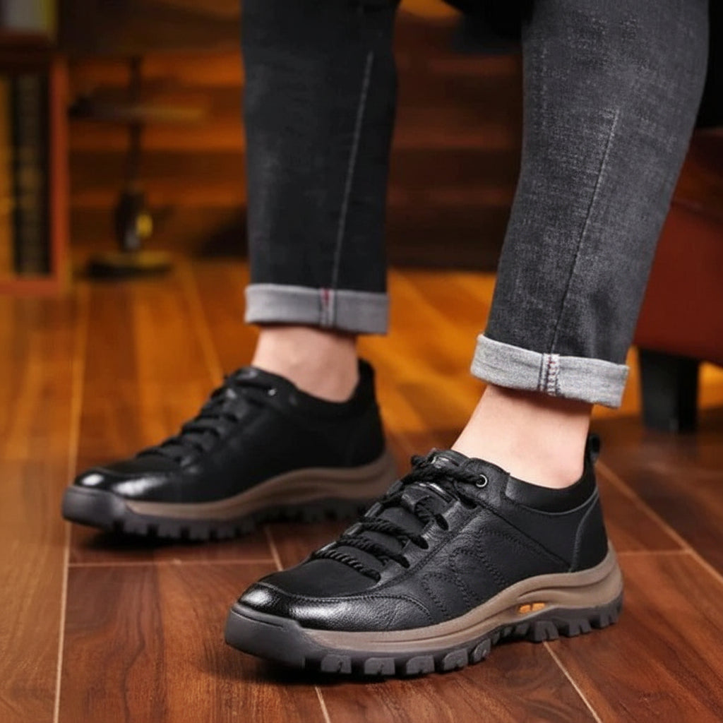 Men's supportive walking shoes: waterproof, orthopedic, with arch support for ultimate comfort & foot health.