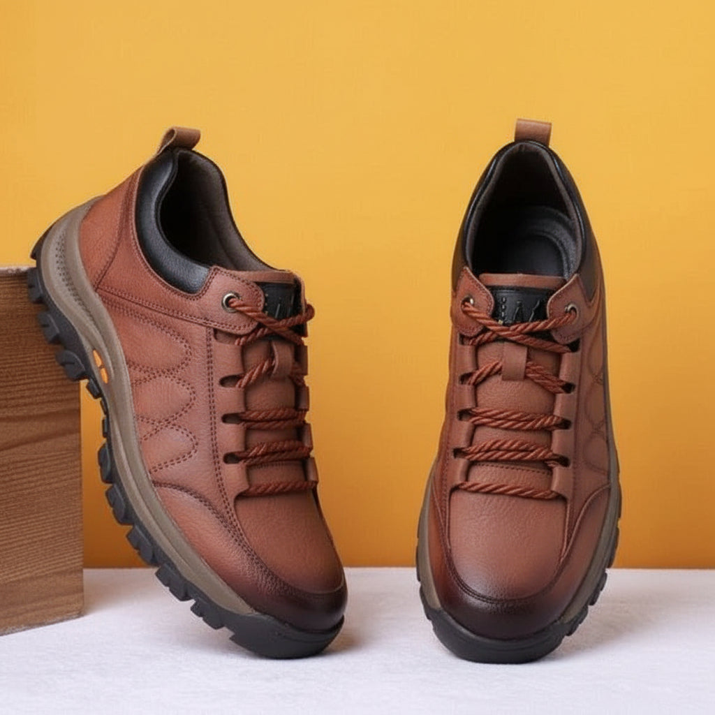 Men's waterproof walking shoes with orthopedic arch support & excellent grip for safe, comfortable daily walks.