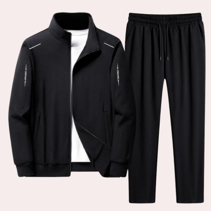 Blue men's comfortable tracksuit, a stylish jogger set perfect for activewear, sportswear, and relaxed casual outfits.