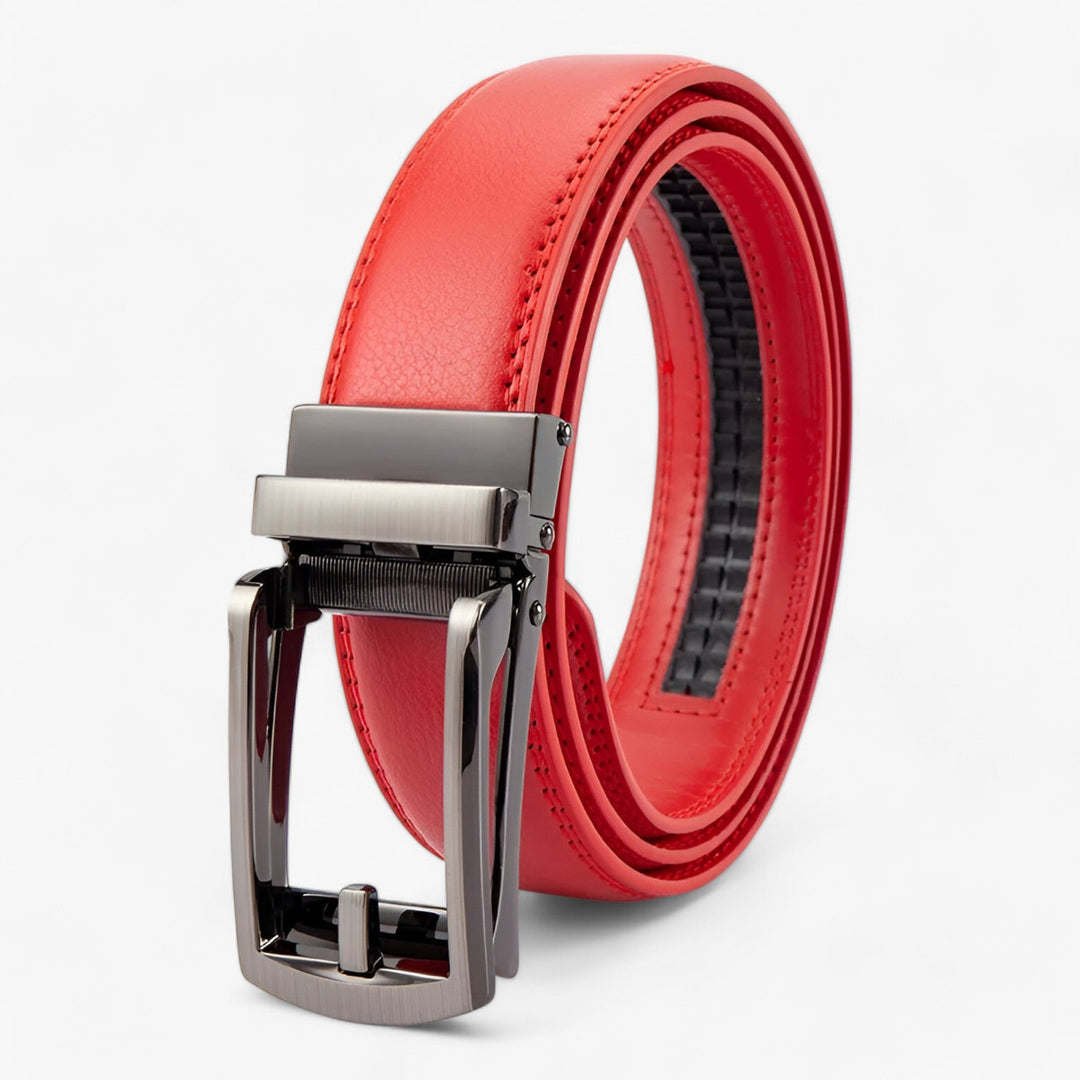 Men's premium brown cowhide leather belt, durable and timeless, perfect for both dress and casual outfits.