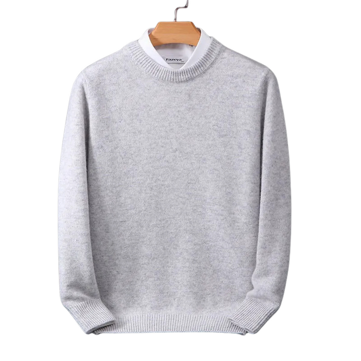 Men's premium round neck sweater, soft feel for everyday comfort & classic style.
