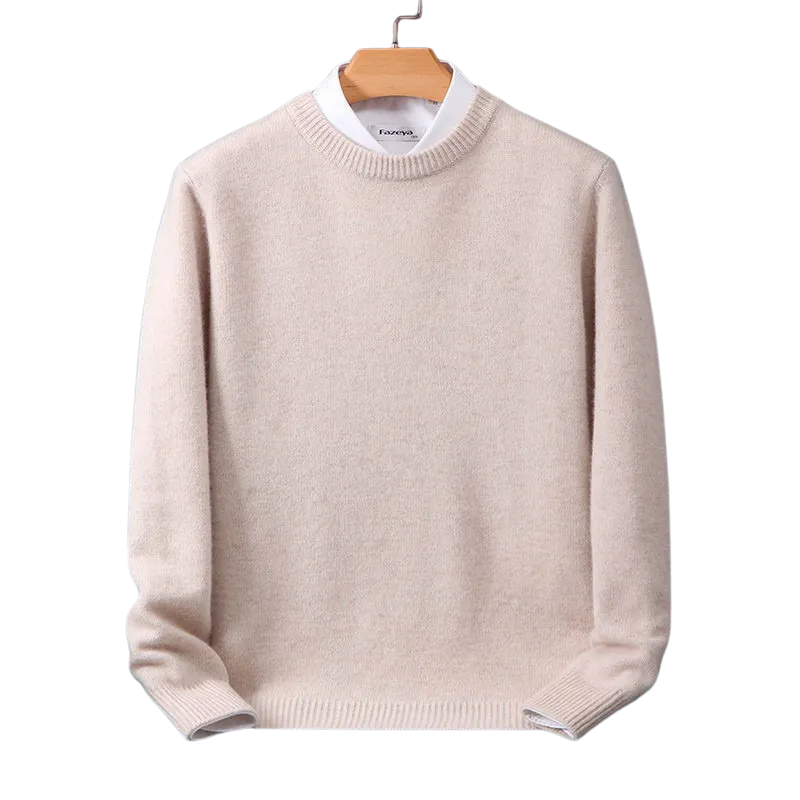 Soft men's premium round neck sweater, ideal for everyday comfort and a classic, casual look.