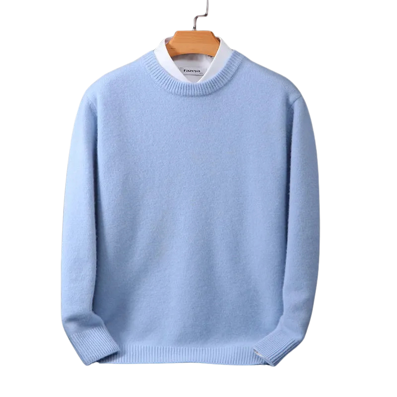 Classic men's round neck sweater, long sleeve design ensures premium comfort & stylish everyday wear.