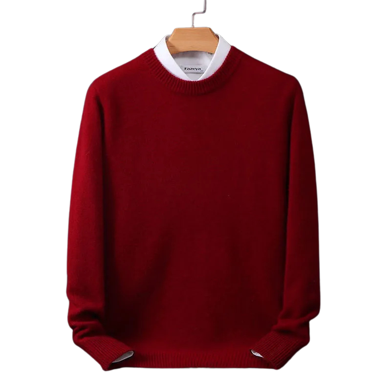 Stylish men's round neck sweater in a versatile color, offering premium comfort for casual everyday fashion.