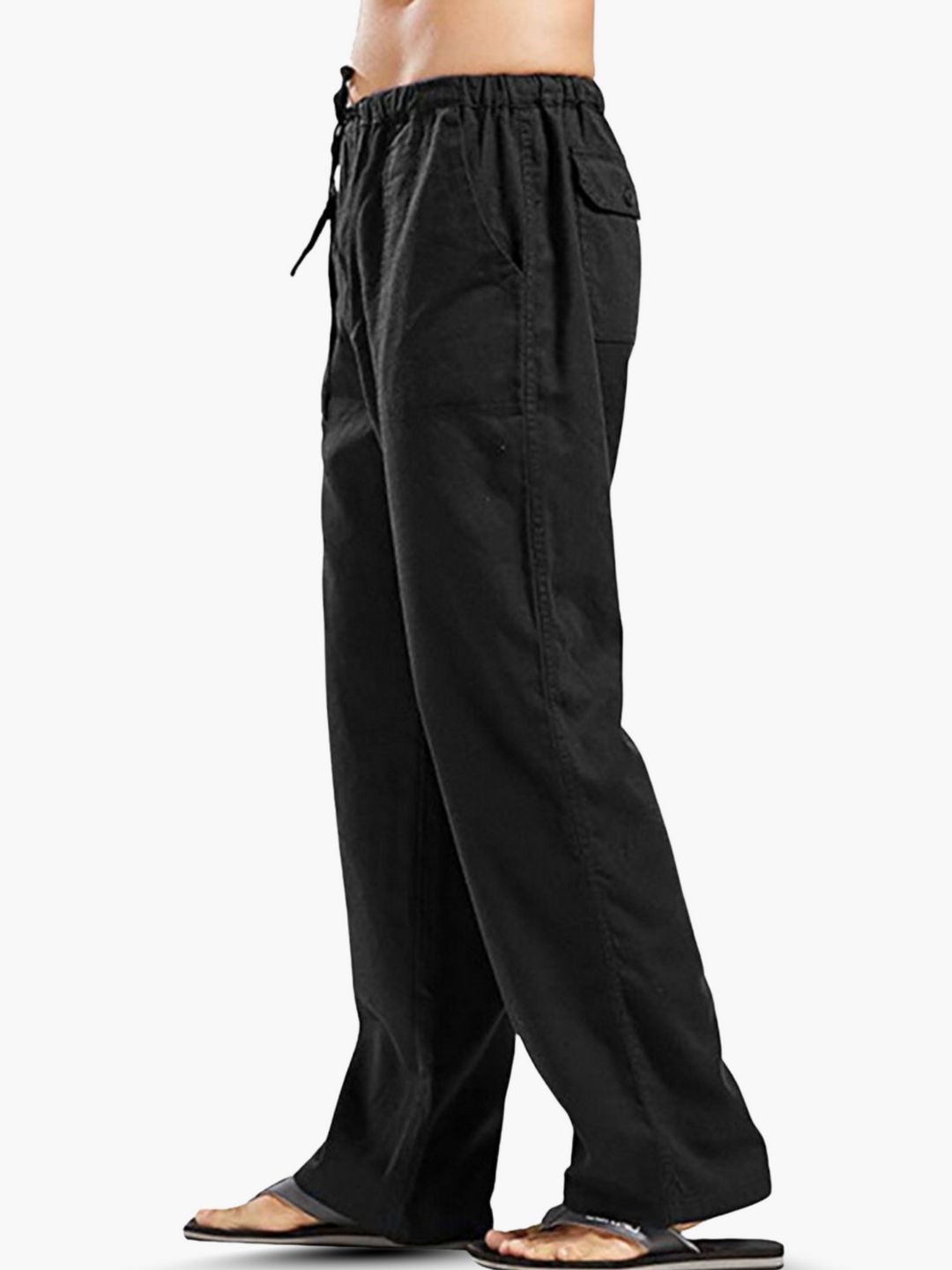 Stylish men's casual relaxed fit drawstring lounge pants, offering ultimate comfort and freedom of movement.