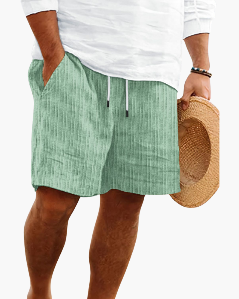 Lightweight men's casual drawstring shorts, relaxed fit for everyday summer wear.