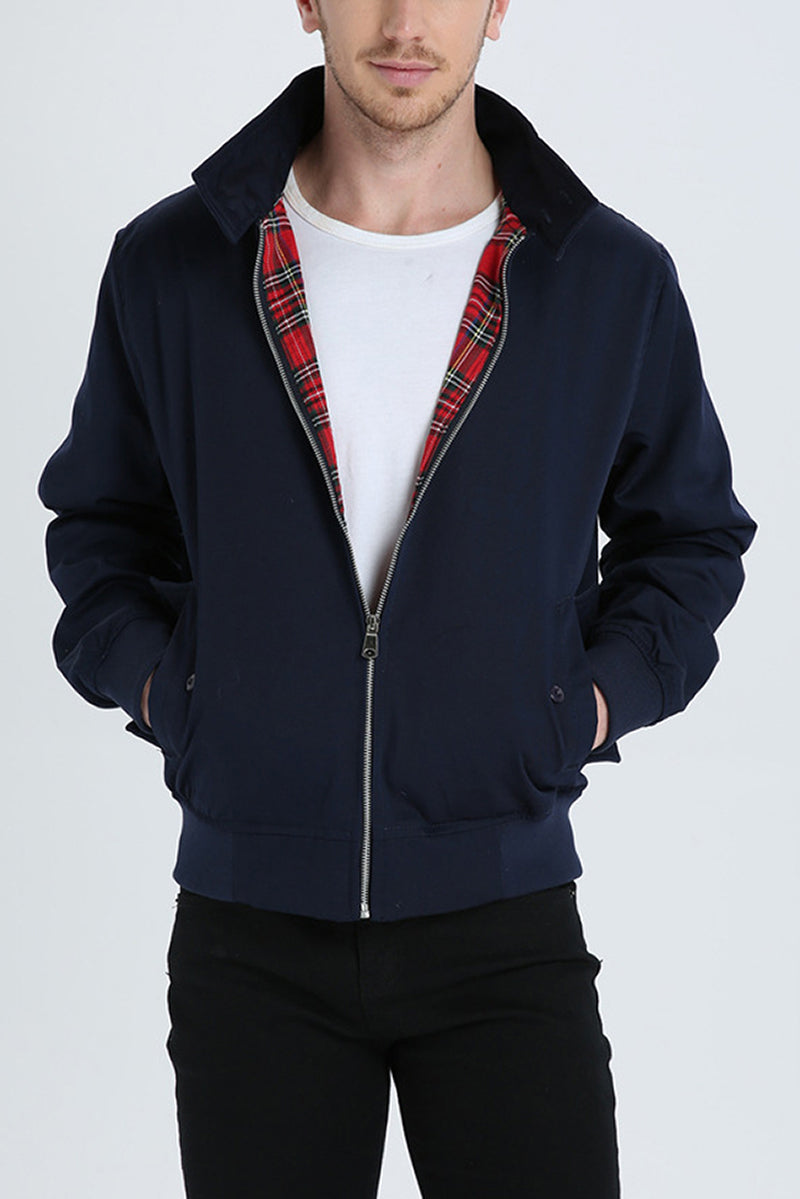 Men's Ryder Classic Harrington Jacket in navy. Versatile, smart casual outerwear for spring & fall.