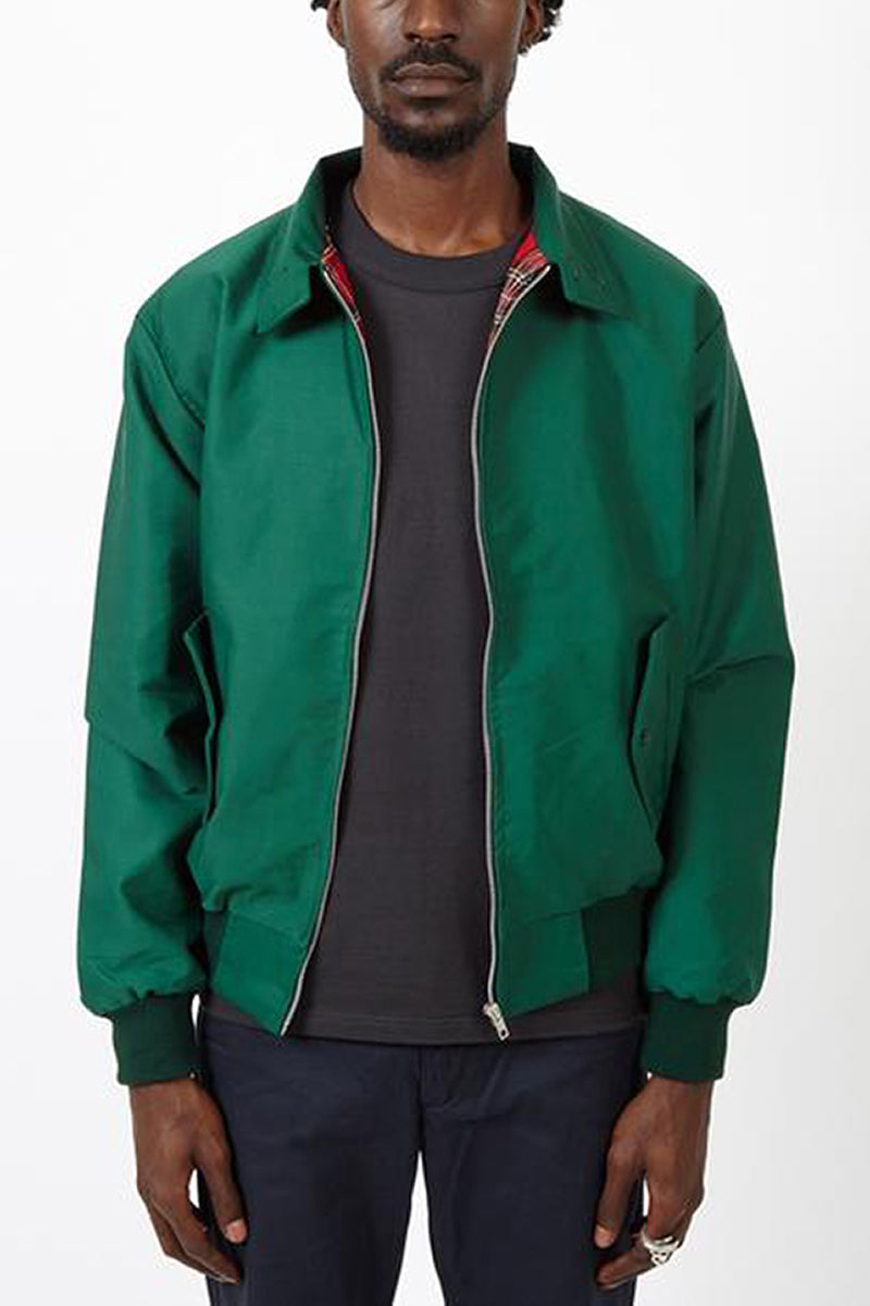 Back view of men's Ryder Harrington jacket. Classic umbrella vent detail. Men's outerwear.