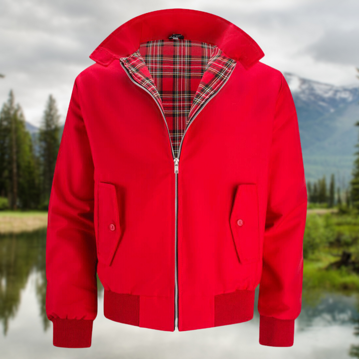 Elegant men's classic Harrington jacket, designed for versatile smart casual styling.