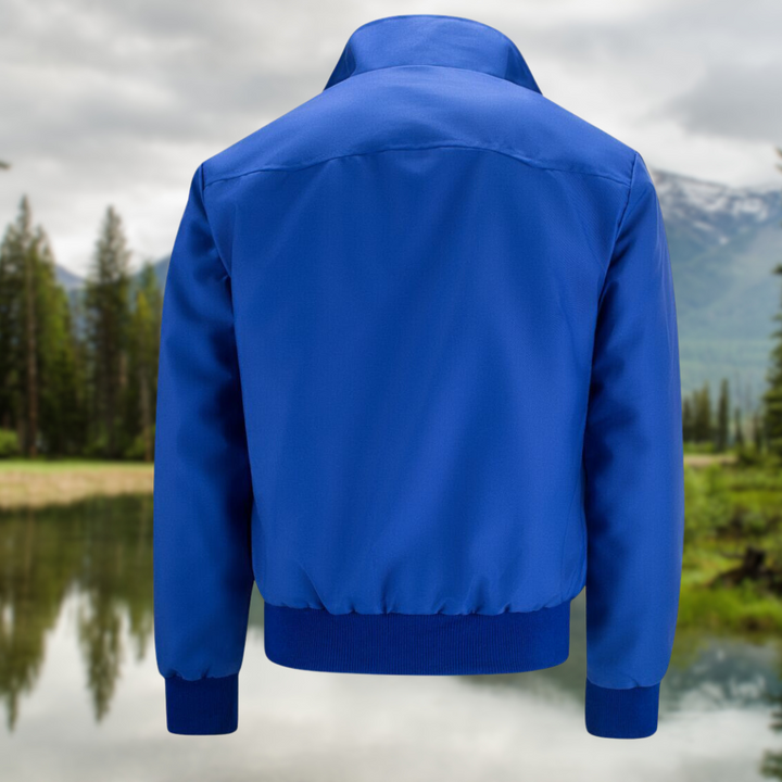 Men's versatile Harrington jacket in a dark color, perfect for everyday smart casual fashion.