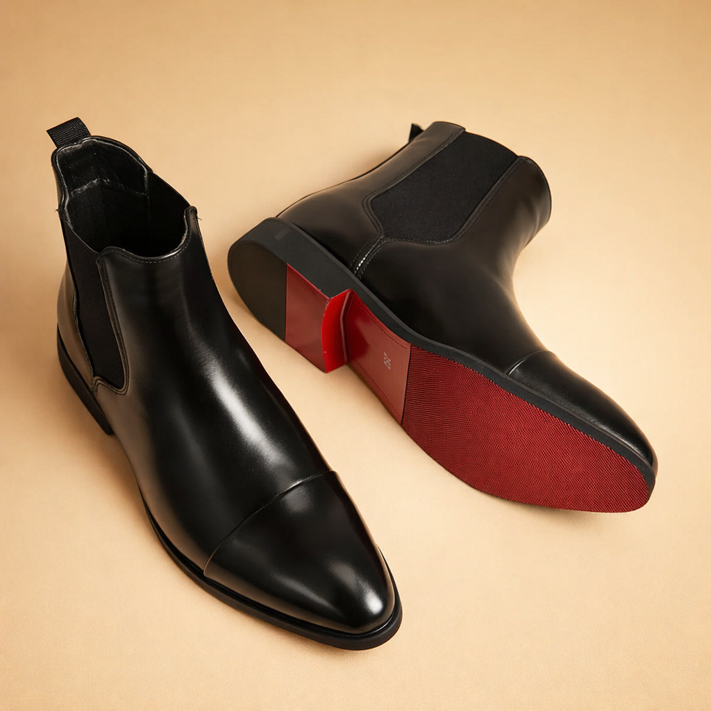 Men's sleek slip-on Chelsea boots. Ideal ankle boots for refined everyday wear, formal or casual men's fashion.