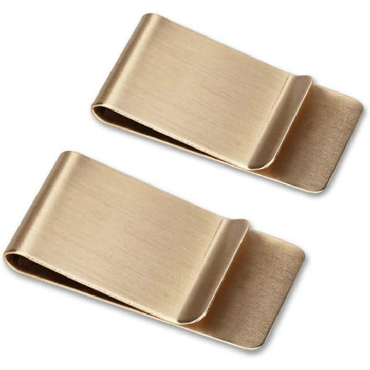 Men's slim stainless steel card holder & money clip set. Minimalist design for cards & cash.