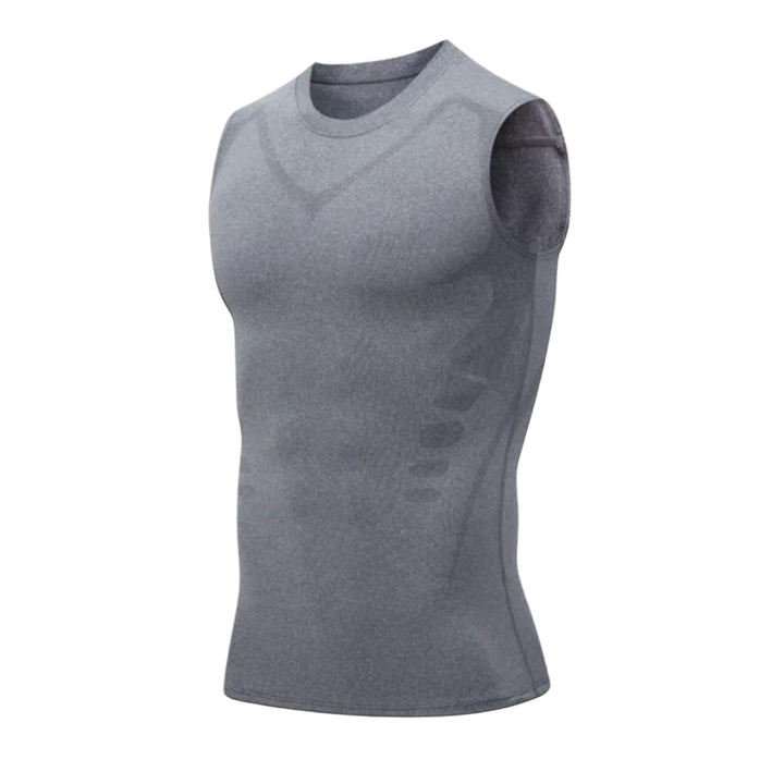 Men's fitness compression vest, designed for core support and a sculpted chest during workouts.