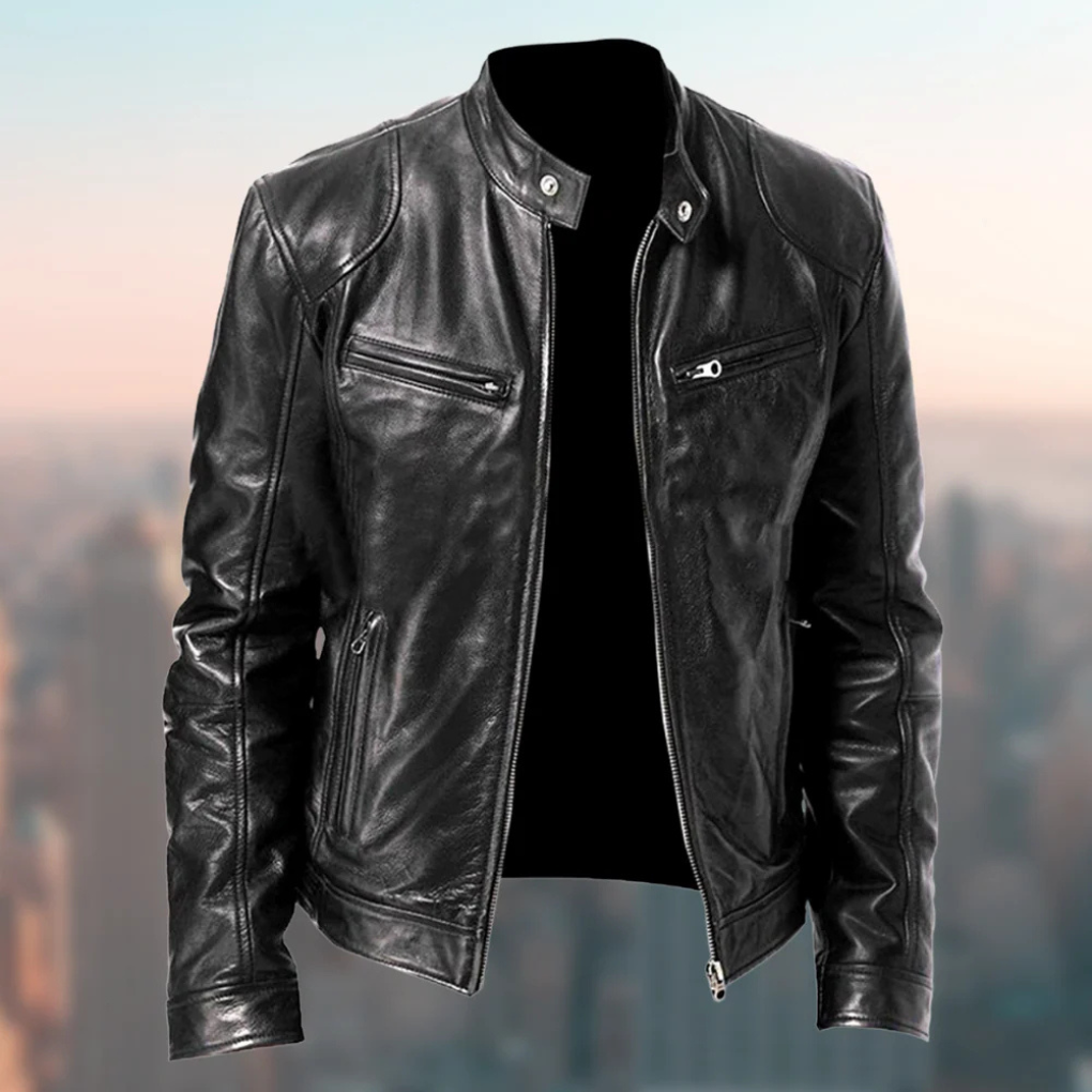 Men's stylish everyday jacket with elegant design, perfect for versatile appeal. Features a classic fit & zipper.
