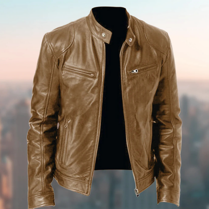 Classic fit men's stylish everyday jacket. Elegant menswear outerwear with versatile appeal for casual or smart casual looks.