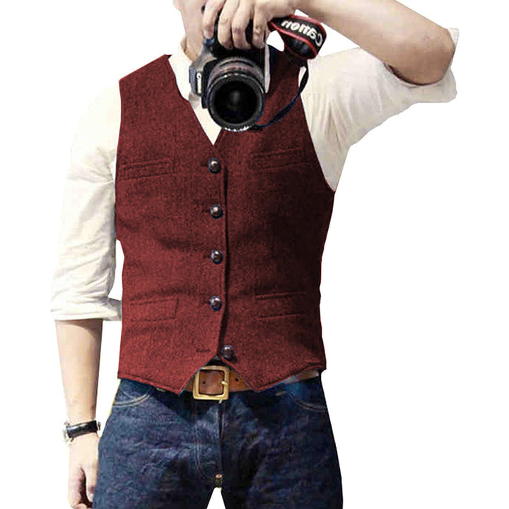 Comfortable & stylish Mason men's denim vest, essential outerwear for cool, casual men's fashion layering.
