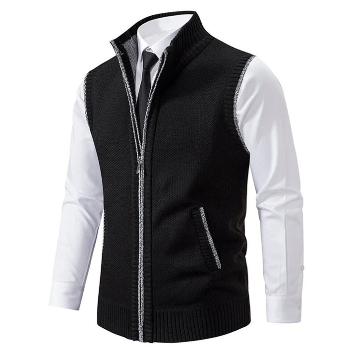 Men's tailored vest in navy, a polished layering piece for smart casual outfits & modern style.
