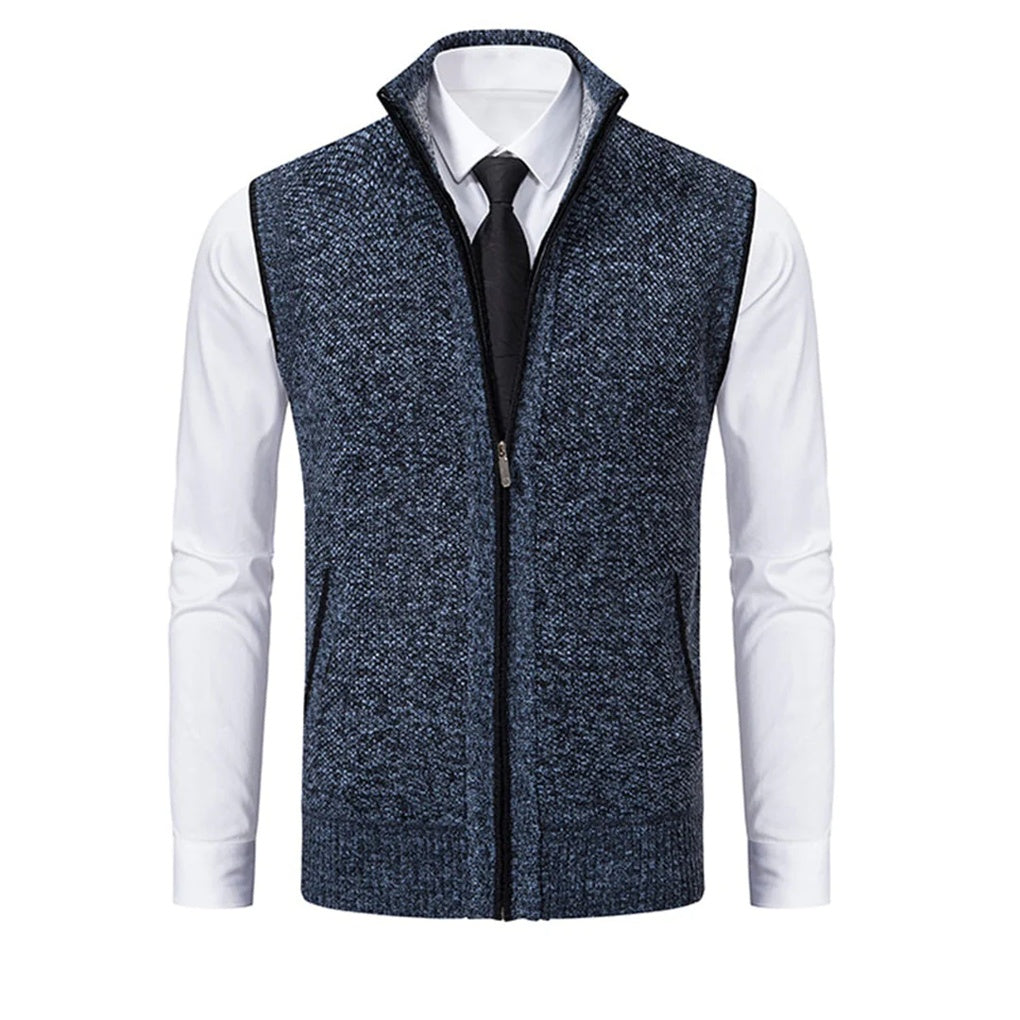 Sharp men's tailored waistcoat in charcoal gray, an essential suit accessory for formal events & business attire.