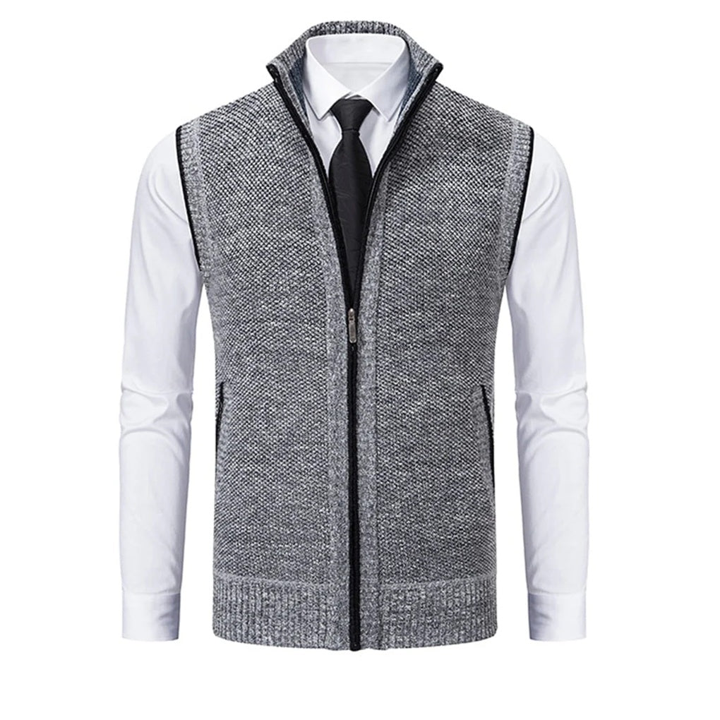 Versatile men's tailored vest, ideal for layering over shirts. Elevates both smart casual and formal looks.