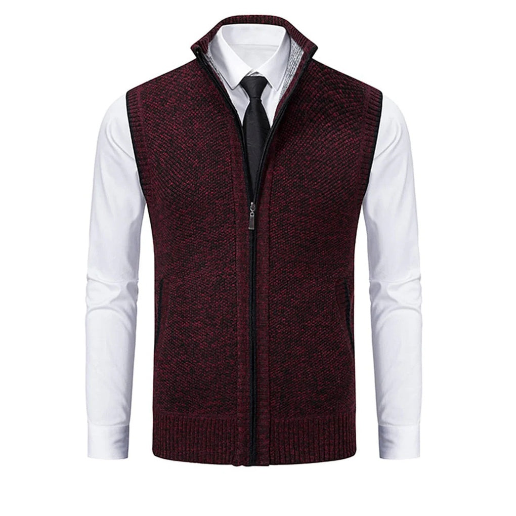 Close-up of a sophisticated men's tailored vest, showcasing fine fabric. A key piece for elegant formal wear.