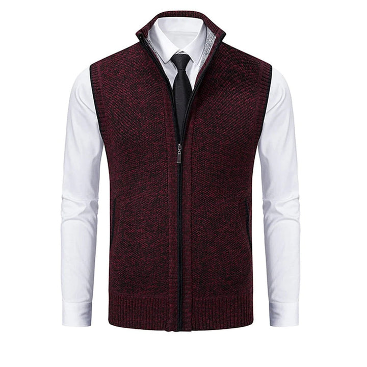 Close-up of a sophisticated men's tailored vest, showcasing fine fabric. A key piece for elegant formal wear.