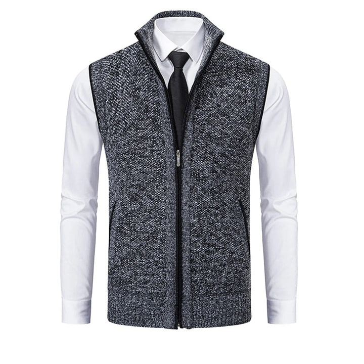 Classic black men's tailored vest, a sleek formal wear waistcoat perfect for weddings & business meetings.