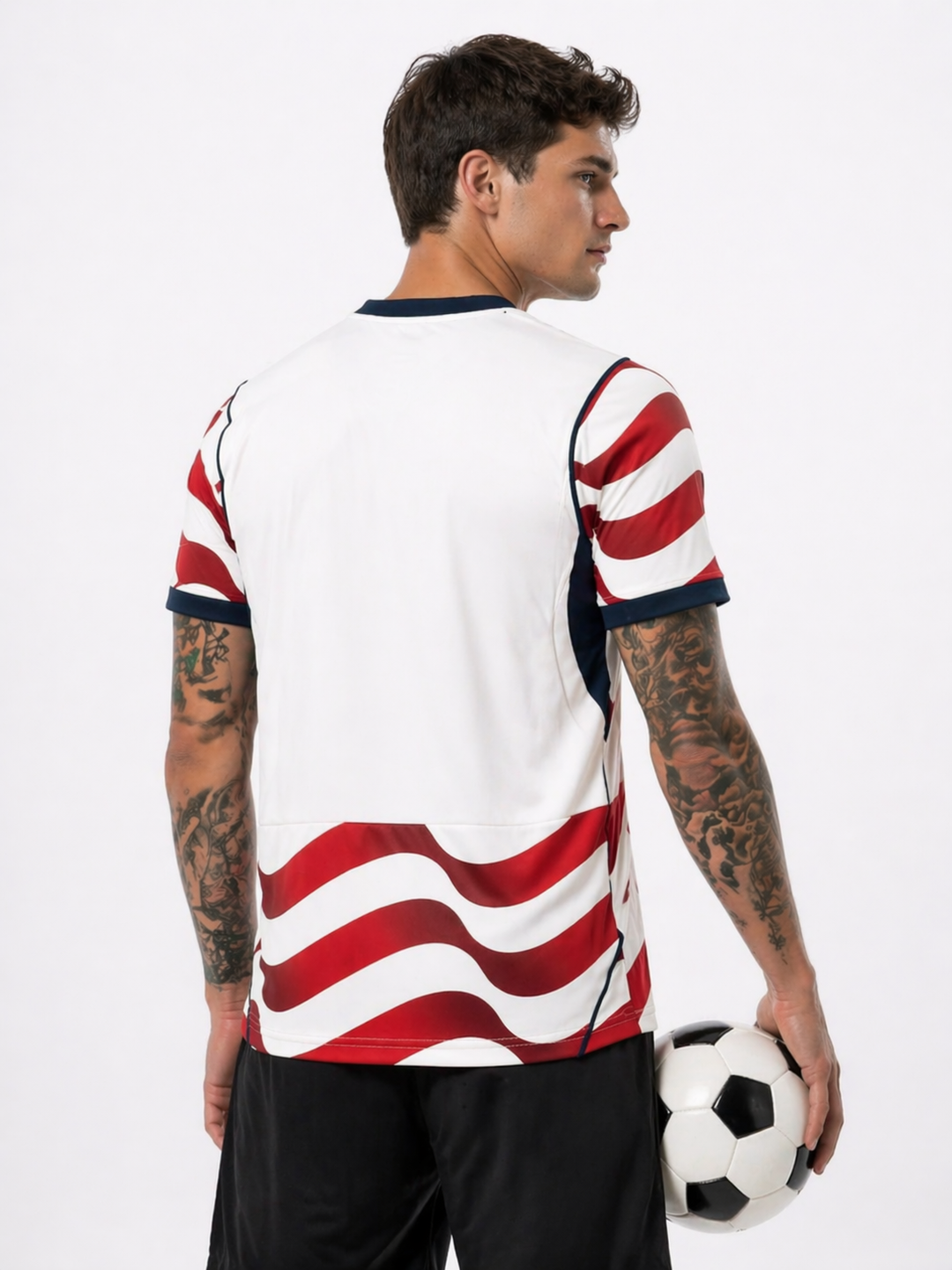 Performance men's USA soccer jersey, ideal athletic wear for World Cup 2026 training & sports. Team USA football shirt.
