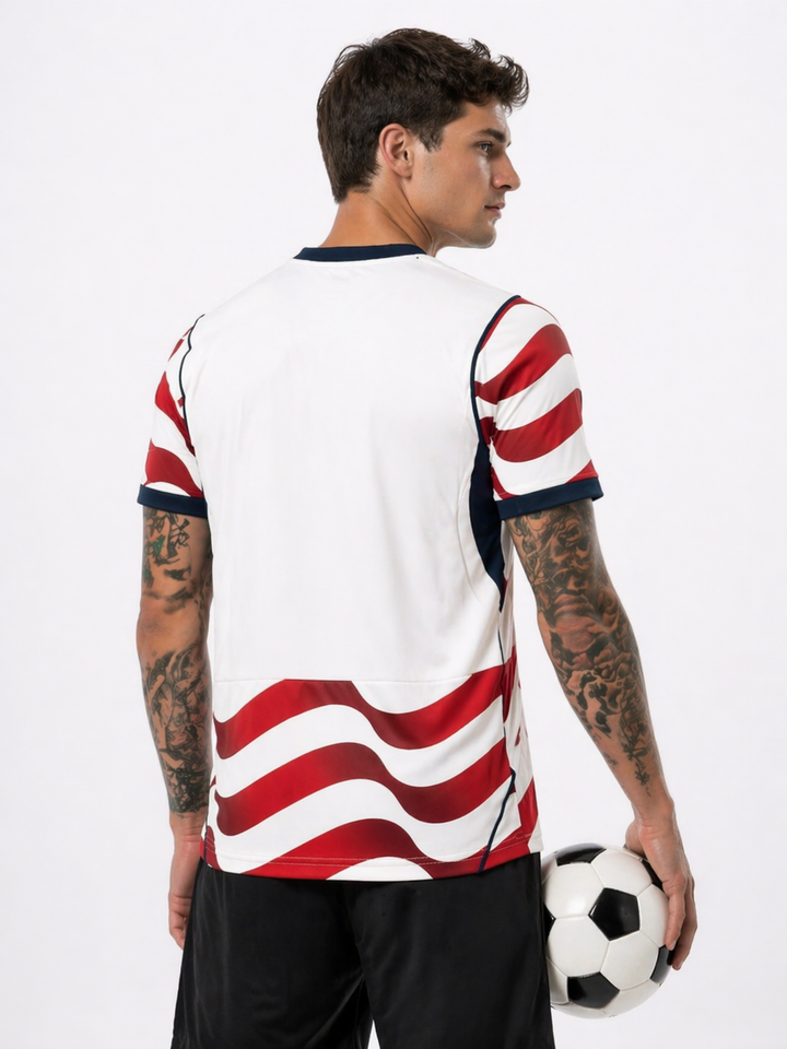 Performance men's USA soccer jersey, ideal athletic wear for World Cup 2026 training & sports. Team USA football shirt.
