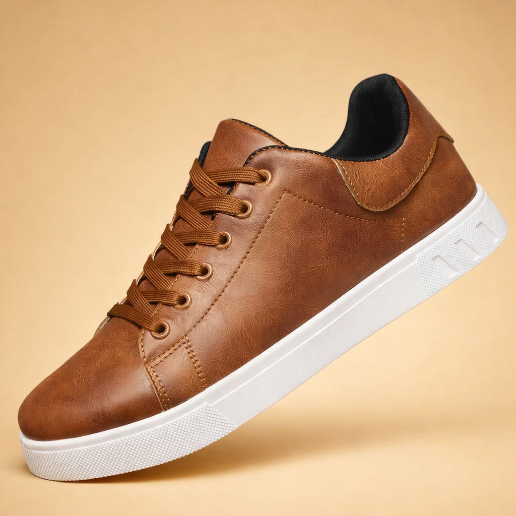 Fashionable men's everyday low-top sneakers, great for casual spring summer outfits.