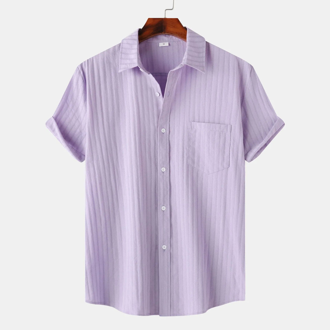 Men's versatile short sleeve button-down shirt for casual & smart casual everyday style.