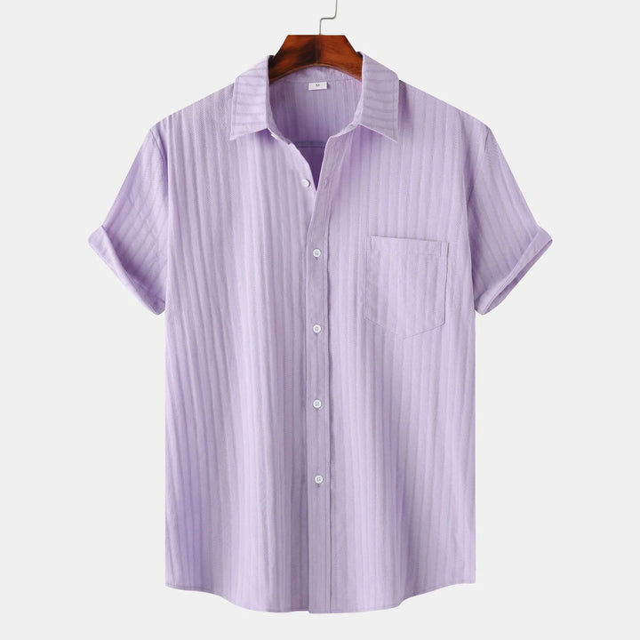 Men's versatile short sleeve button-down shirt for casual & smart casual everyday style.