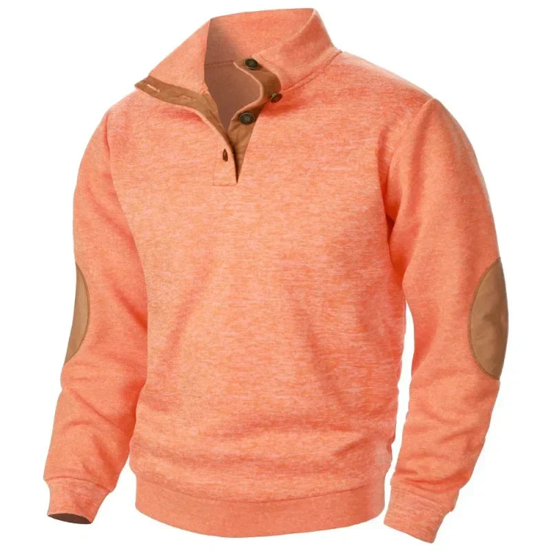 Men's versatile V-neck sweatshirt layered over a tee, demonstrating comfortable and stylish layering.
