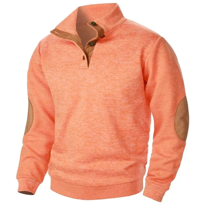 Men's versatile V-neck sweatshirt layered over a tee, demonstrating comfortable and stylish layering.