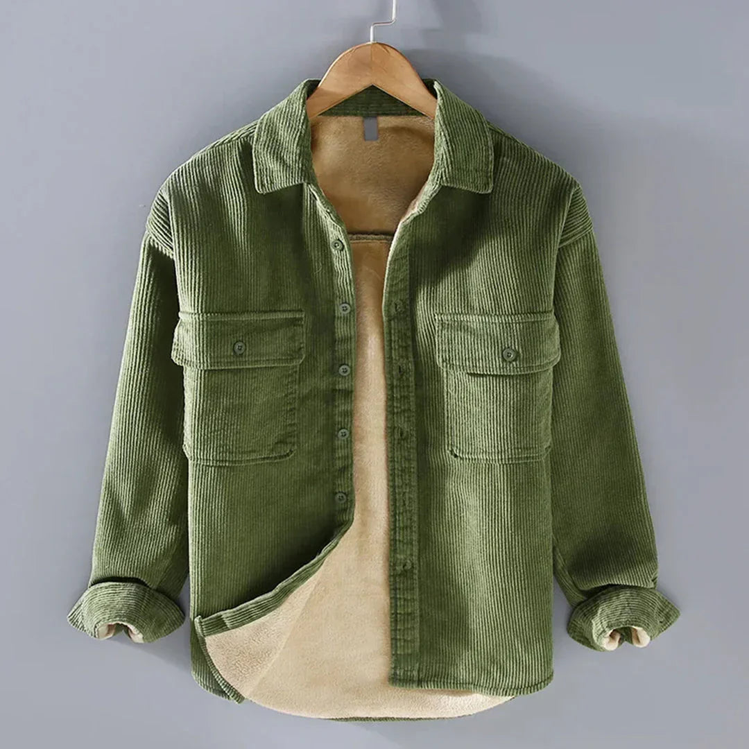 New men's vintage comfort button-up shirt, long sleeve & relaxed fit, a classic for casual style.