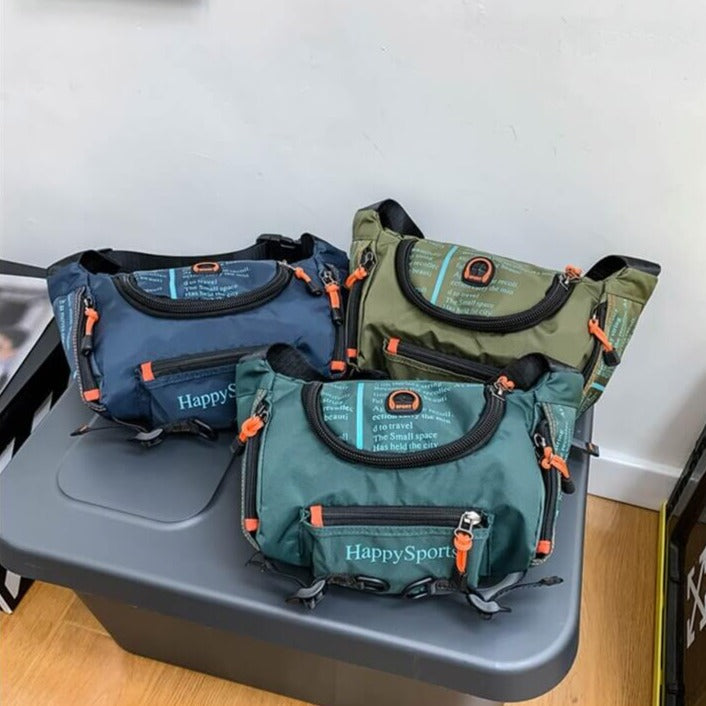 Modern men's water-resistant multi-way bag, great for travel, outdoor activities & daily errands.