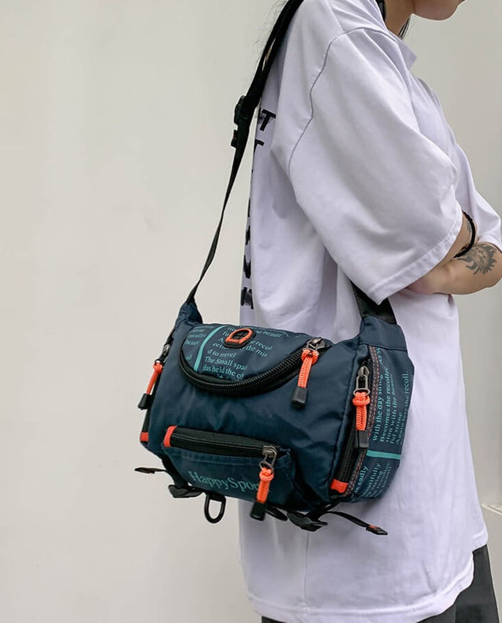 Premium men's water-resistant multi-way travel sling and waist bag for outdoor adventures.