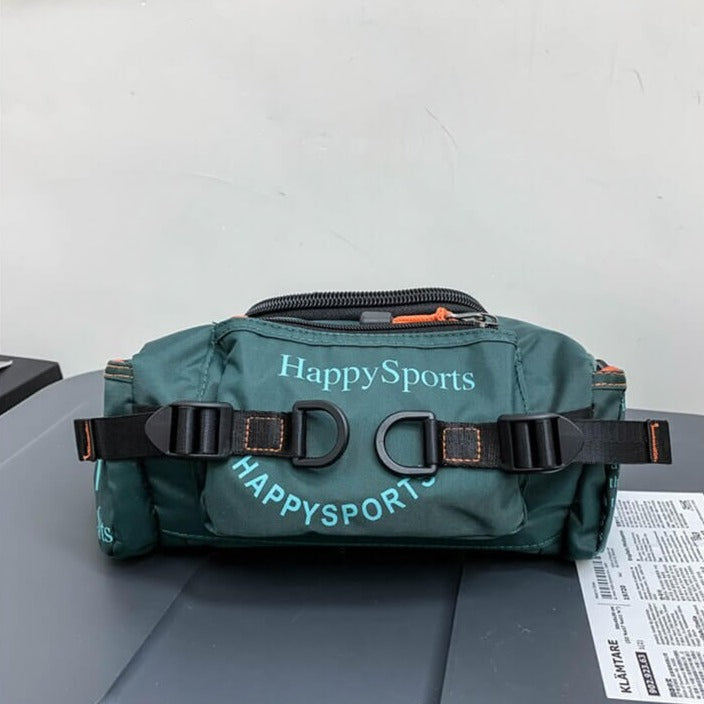 Men's water-resistant fanny pack, comfortable & secure for travel, outdoor sports & daily use.