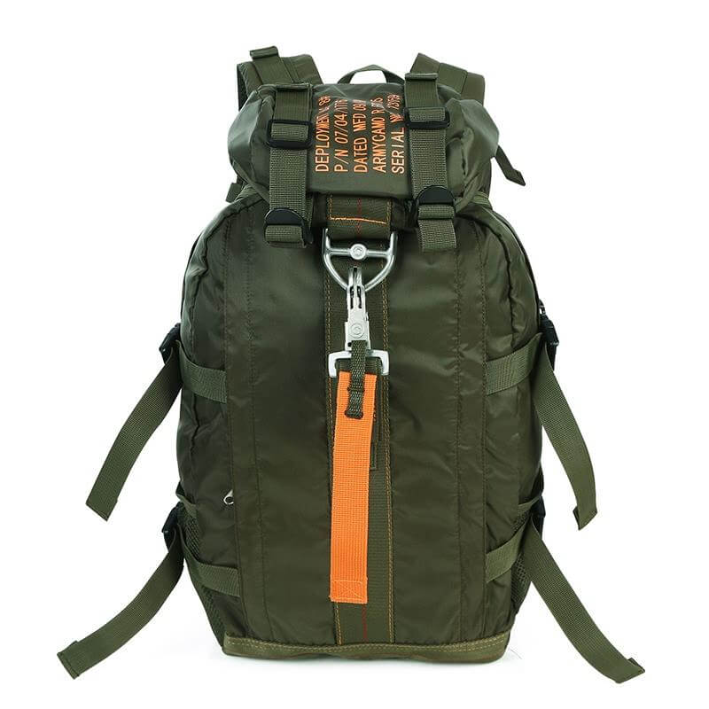 FieldGear tactical backpack, men's water-resistant pack, ideal for hiking, camping, and travel adventures.
