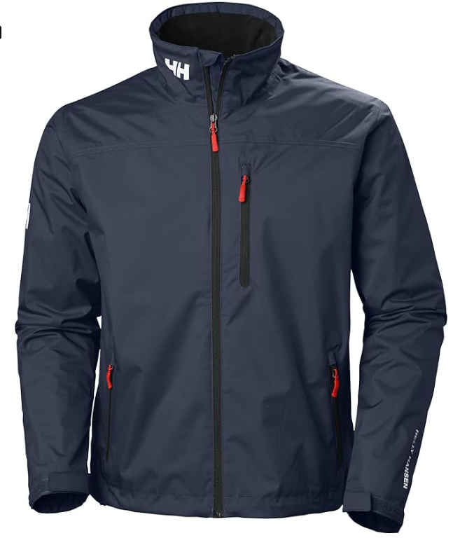 Lightweight men's water-resistant jacket with a sleek structured collar. Ideal for versatile casual outerwear.