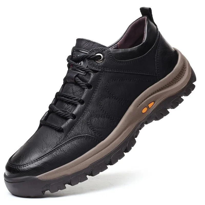 Men's waterproof comfort shoes for all-weather walking. Durable non-slip sole & orthopedic support.
