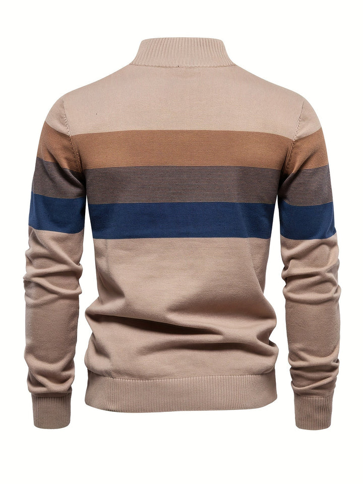 Versatile men's Wyatt half-zip sweater. High-quality knitwear for everyday style and warmth.