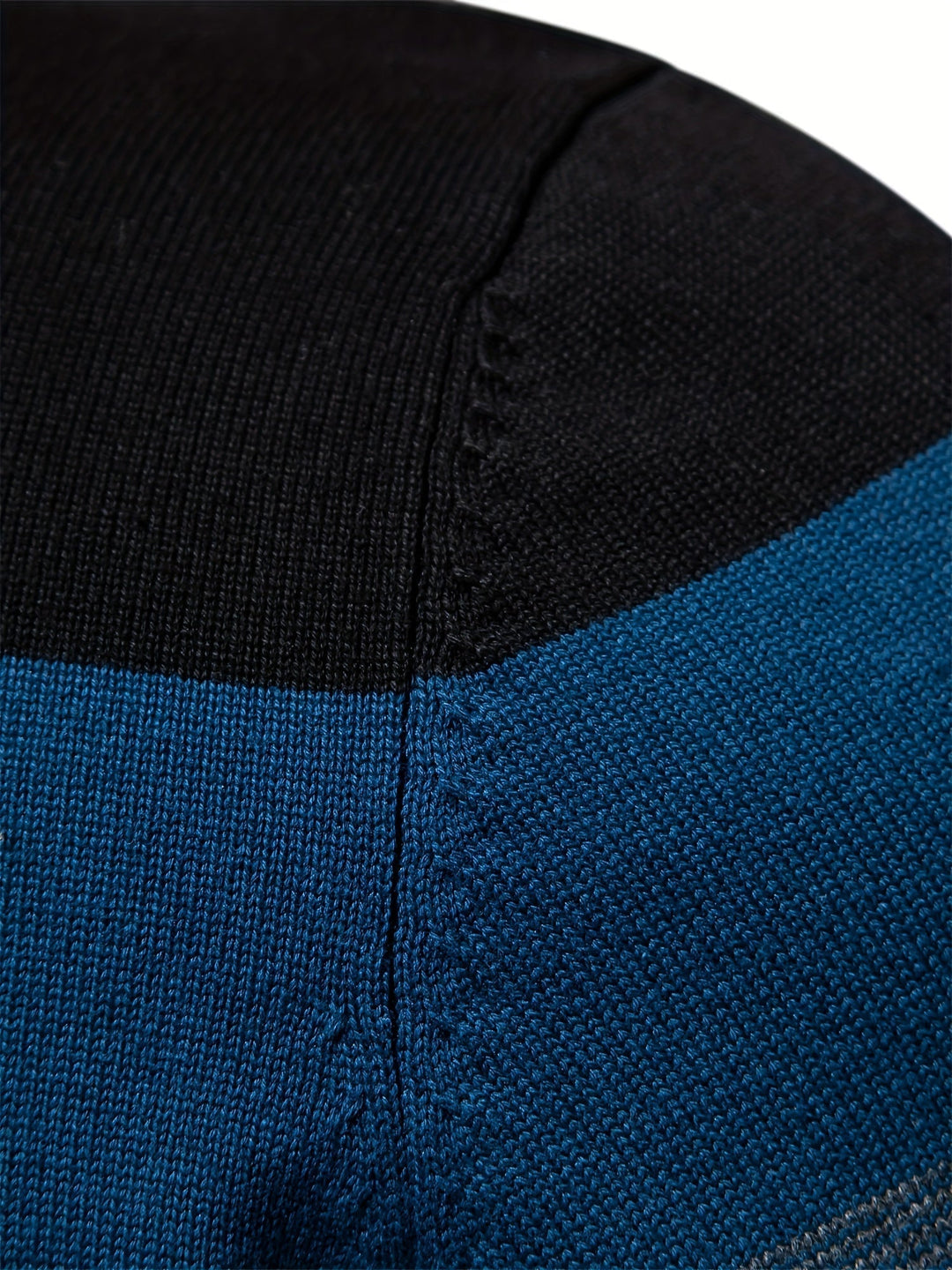 Modern men's half-zip pullover knit sweater. Elevate your casual wear with this comfortable piece.